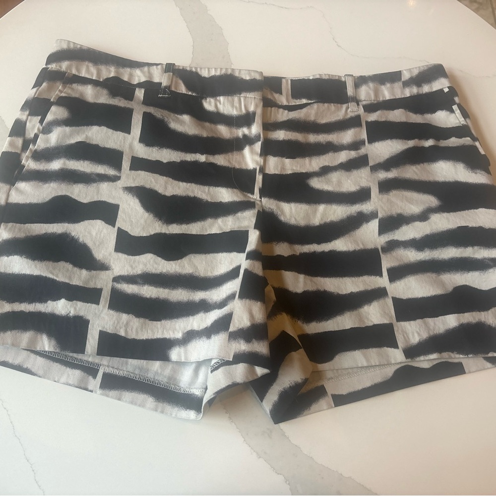 Attention Zebra Print Chino Shorts Size 16